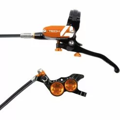 Hope Tech 4 E4 Brake - No Rotor 32 Hope Tech 4 E4 Brake - No Rotor -Tilbud Cykler Butik Hope Tech 4 E4 Brake No Rotor Disc Brake Callipers Black Orange T4E4CL
