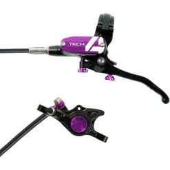 Hope Tech 4 X2 Brake - No Rotor -Tilbud Cykler Butik Hope Tech 4 X2 Brake No Rotor Disc Brake Callipers Black Purple T4X2PUL