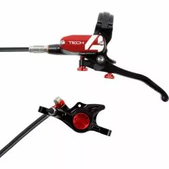 Hope Tech 4 X2 Brake - No Rotor -Tilbud Cykler Butik Hope Tech 4 X2 Brake No Rotor Disc Brake Callipers Black Red T4X2RL