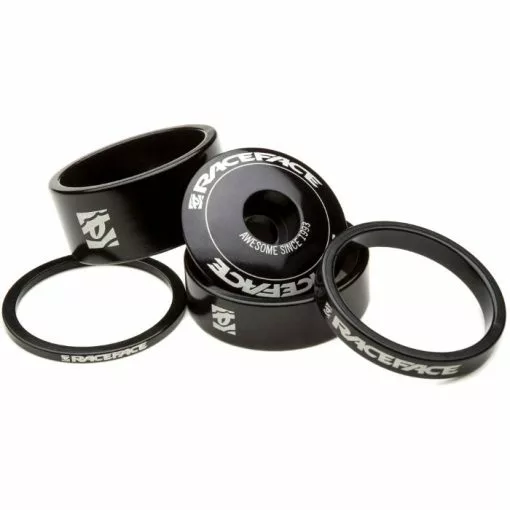 Race Face Styrfitting Spacer Sæt -Tilbud Cykler Butik Race Face 1 1 8 Headset Spacer Kit Headsets Black HSSKITALU