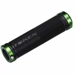 Token TK986GA Double Lock On Håndtag -Tilbud Cykler Butik token lock on grips green